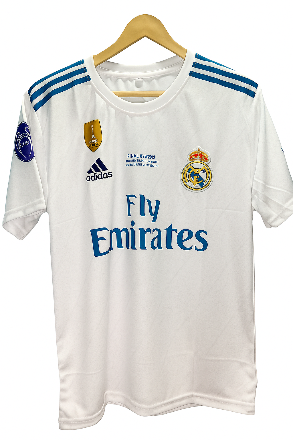 Real Madrid White Jersey 2018 Edition | Classic Home Kit for Fans & Streetwear Style ( Embroidery )