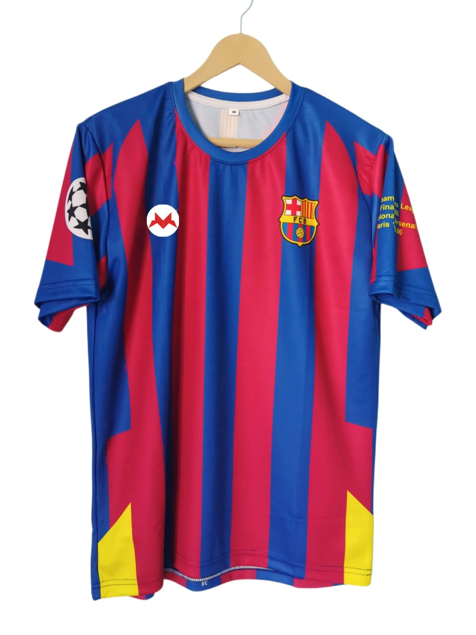 FC Barcelona Home Red/Blue Fan Jersey - Inspired 06 Champions League Final Kit