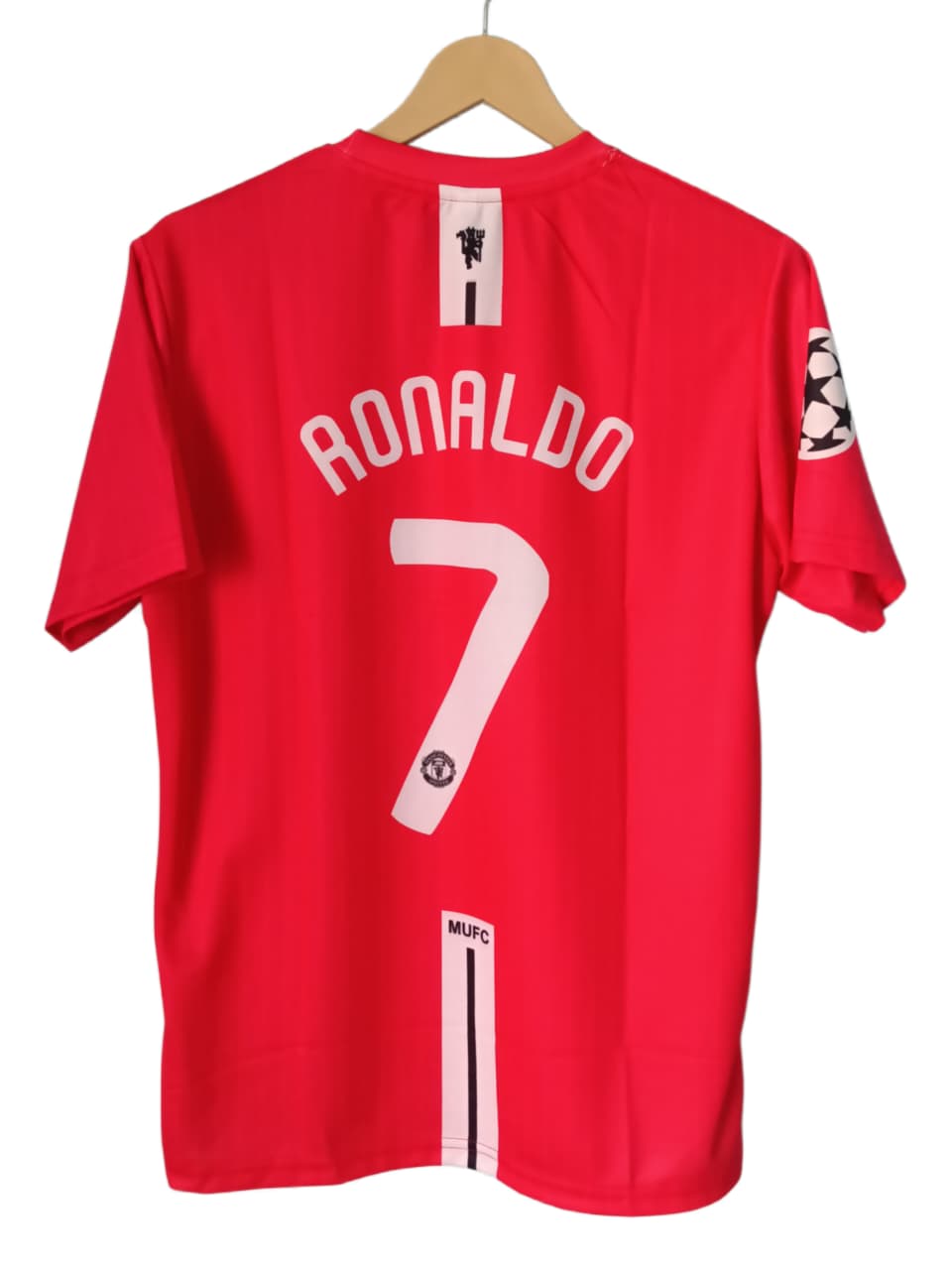 Man Utd Red Home Fan Jersey - Inspired 2008 Moscow Champions League Final Kit