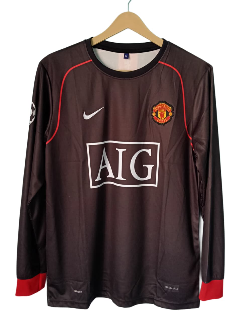 Man Utd Black Long Sleeve Fan Jersey