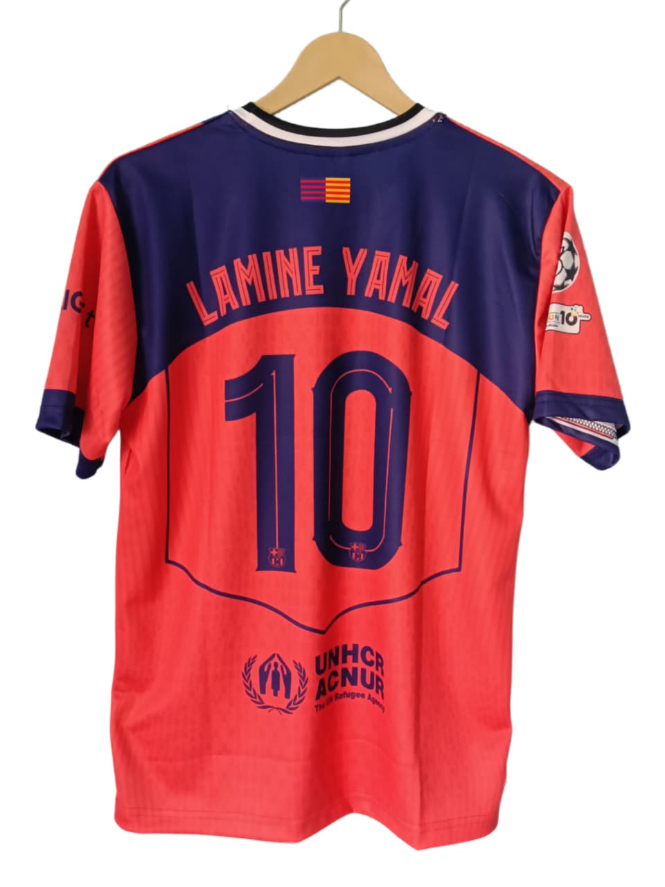 FC Barcelona Red/Orange Away Fan Jersey - Inspired Spotify Kit