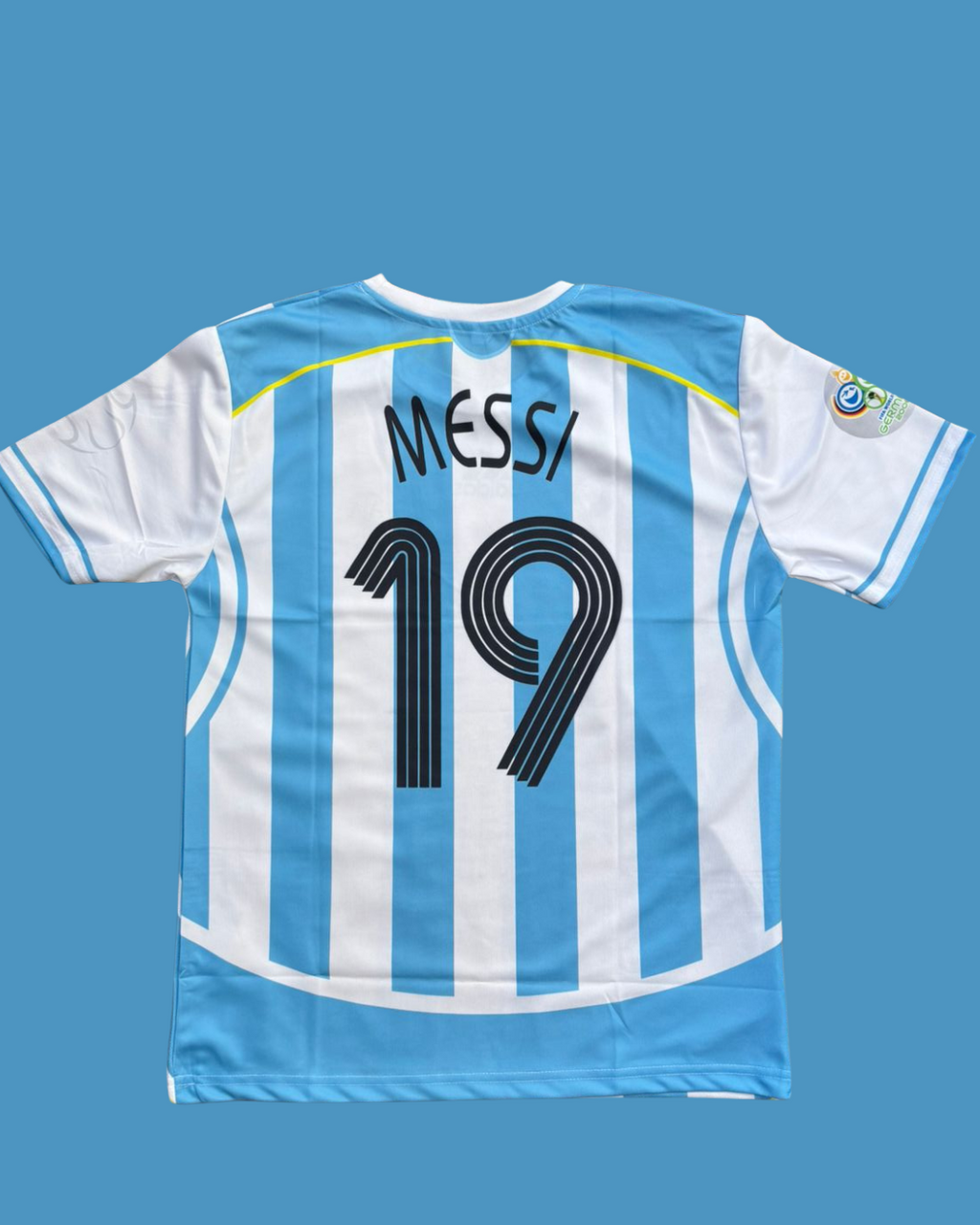 Argentina Home Blue & White Stripes Fan Jersey