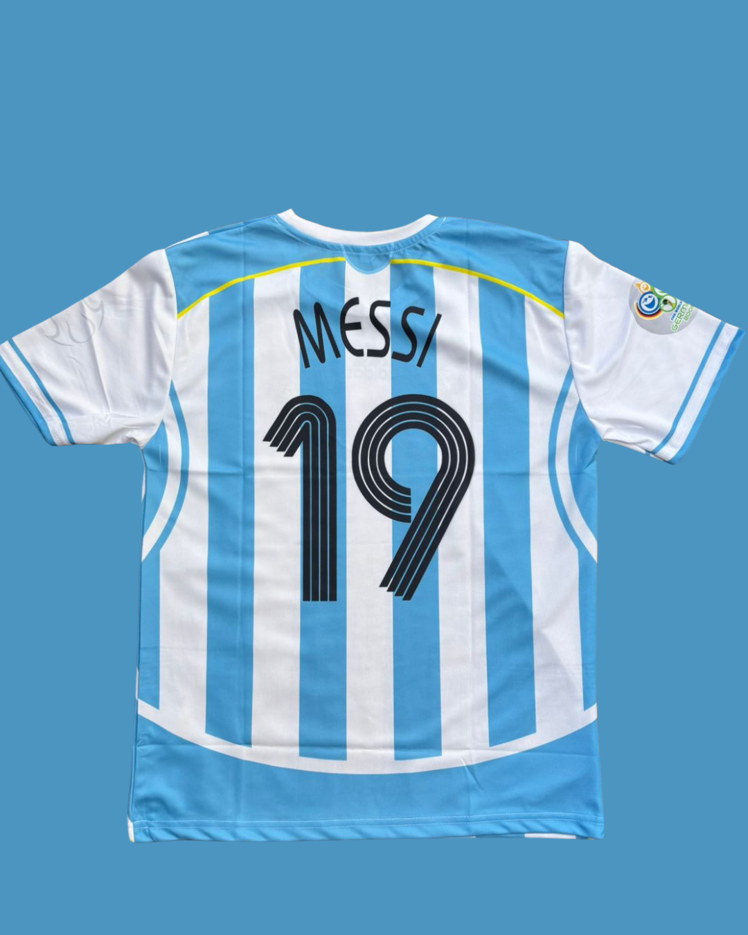 Argentina Home Blue & White Stripes Fan Jersey