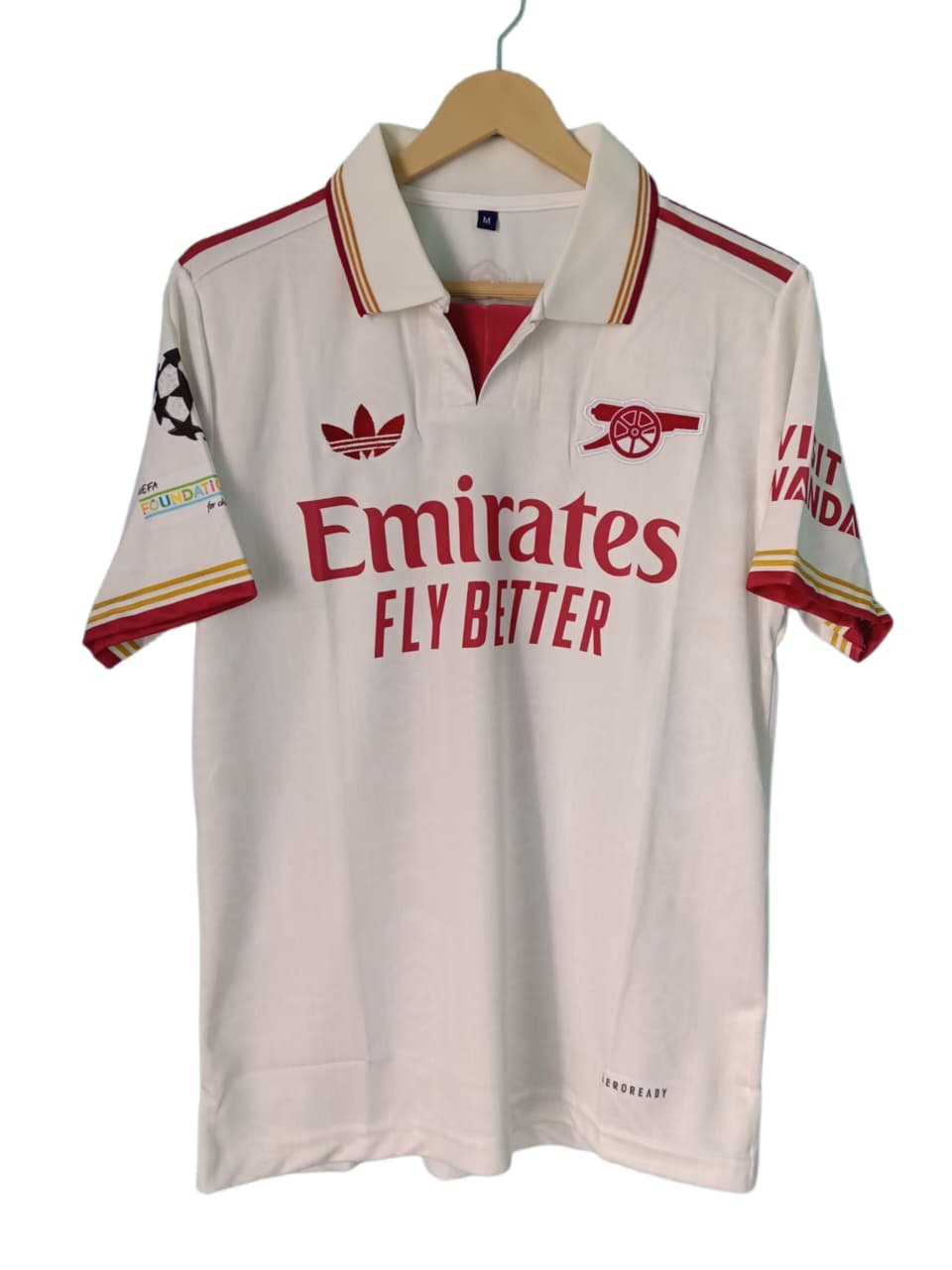 Arsenal White Retro-Inspired Fan Jersey