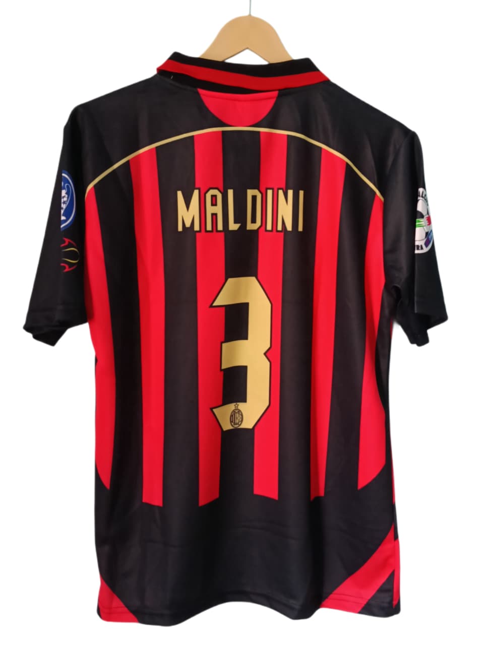 AC Milan Home Red & Black Stripes Fan Jersey - Inspired Late 2000s bwin Kit