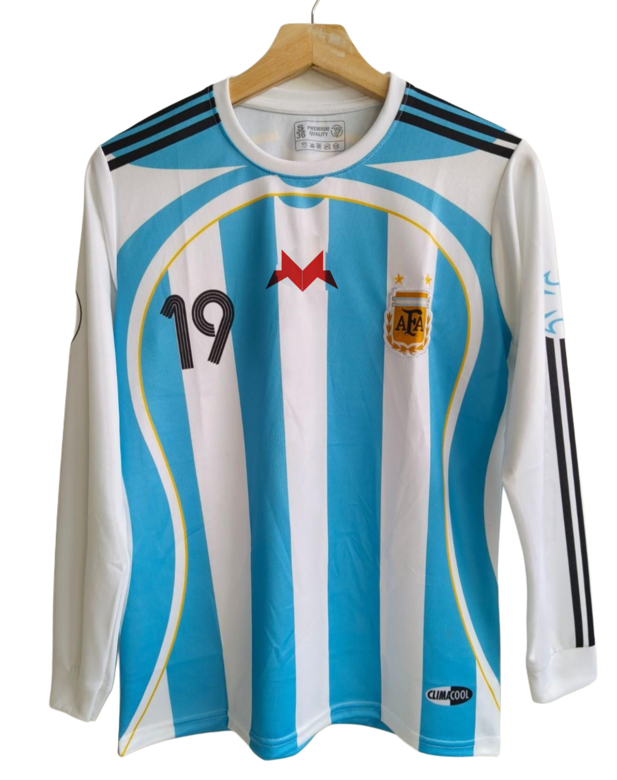 Argentina Classic Long Sleeve Jersey | Retro Fan Football Jersey for Collectors